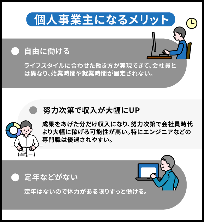 個人事業主になる3つのメリット