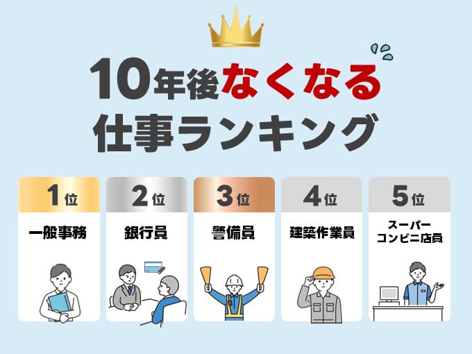 10年後なくなる仕事ランキング 