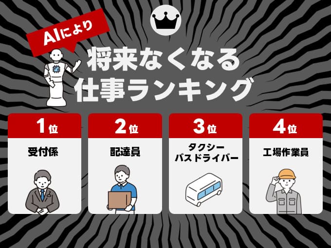 AIにより将来なくなる仕事ランキング 